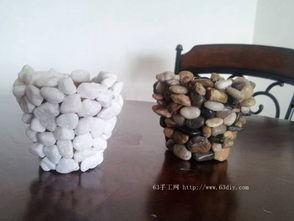 鹅卵石花盆制作视频,打造独特家居绿植角落